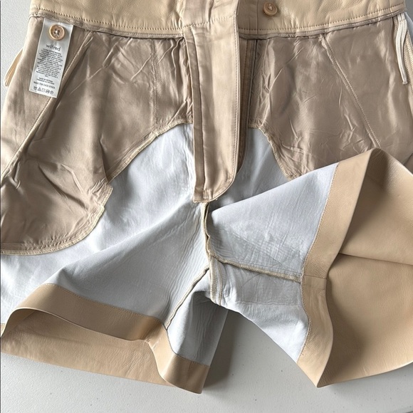 Aritzia Wilfred Effortless Short Vegan Leather Flax Beige - Picture 5 of 15